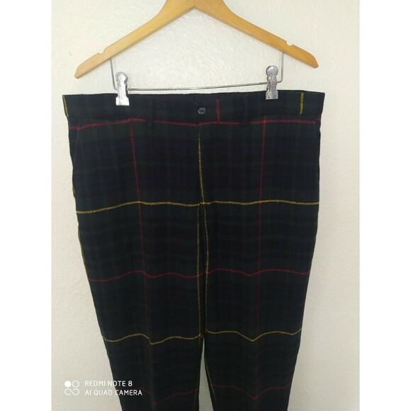 POLO RALPH LAUREN Blackwatch Tartan Golf 36 X 33 Tweed Wool Flannel TROUSER Pant - Picture 5 of 10